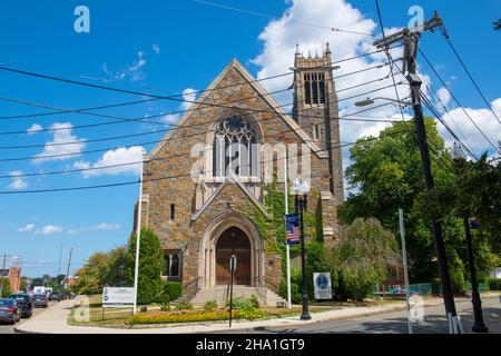 Eglise congrégationale de Bethany au 18 Spear Street à Quincy, Massachusetts ma, Etats-Unis. Banque D'Images