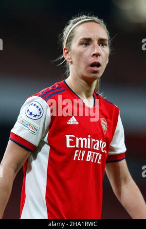 Londres, Royaume-Uni.01st févr. 2018.Londres, Royaume-Uni, DÉCEMBRE 09: Jordan Nobbs of Arsenal pendant Women's Champions League Group C entre Arsenal Women et Barcelona Femenino au stade Emirates, Crawly le 09th décembre 2021 crédit: Action Foto Sport/Alay Live News Banque D'Images