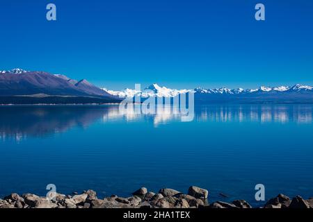 Magnifique paysage autour de Twizel, Île du Sud, Nouvelle-Zélande Banque D'Images
