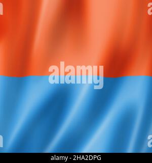 Tessin canton - Etat - drapeau, Suisse Waving banner collection.3D illustration Banque D'Images