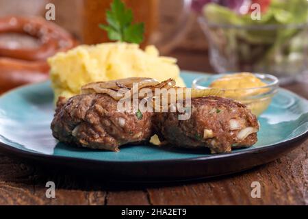 boulettes de viande bavaroise Banque D'Images