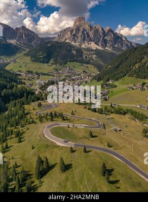 Vue aérienne du col Campo Longo en Italie Banque D'Images