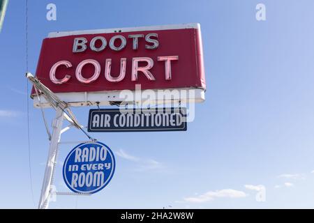 Carthage, Missouri, Missouri, États-Unis Boots court Motel Banque D'Images