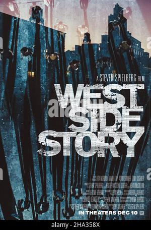 West Side Story année : 2021 USA Directeur : Steven Spielberg affiche américaine Banque D'Images