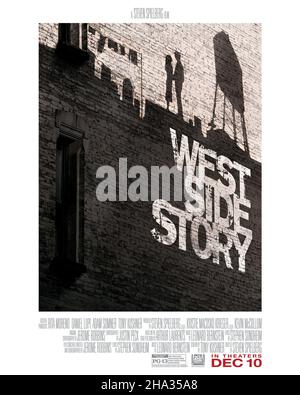 West Side Story année : 2021 USA Directeur : Steven Spielberg affiche américaine Banque D'Images