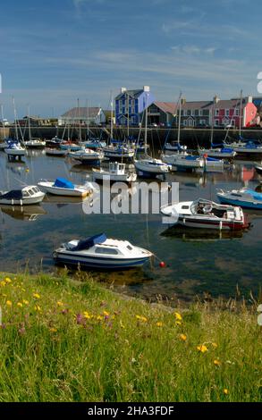 Aberaeron Harbour PAYS DE GALLES Royaume-Uni Banque D'Images