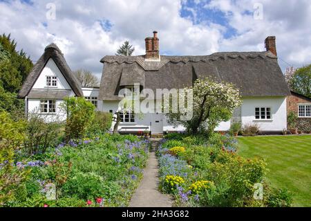 Chaumière, Dalham, Suffolk, Angleterre, Royaume-Uni Banque D'Images