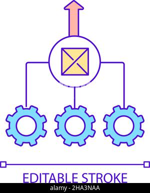 Icône de couleur RVB de vente en gros à service limité Illustration de Vecteur