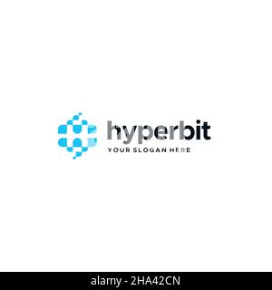 Design moderne avec logo HYPERBIT Illustration de Vecteur
