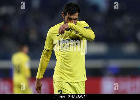 Gewiss Stadium, Bergame, Italie, 09 décembre 2021,Raul Albiol (Villarreal CF) pendant Atalanta BC vs Villarreal - UEFA Champions League Banque D'Images