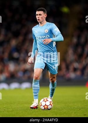 Photo du dossier datée du 03-11-2021 de Phil Foden de Manchester City.Manchester City fera le suivi de Gabriel Jesus, Phil Foden et Nathan ake avant le clash des champions de la Premier League avec Wolves samedi.Date de publication : vendredi 10 décembre 2021. Banque D'Images