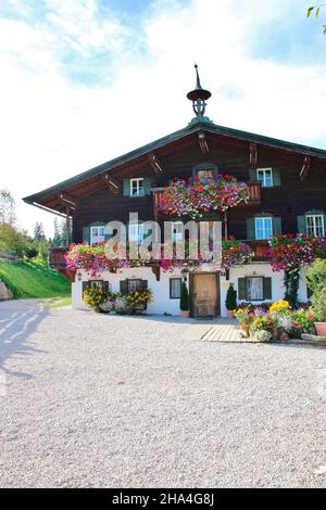 bergdoktor practice,ferme,autriche,tyrol,kaiser mountains,ellmau wilder kaiser,nature,alpine,prairie,région de vacances, Banque D'Images