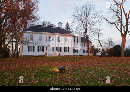 Le manoir Ford de style géorgien a été le siège de George Washington de décembre 1779 à juin 1780 pendant la guerre d'indépendance américaine.Morristown.New Jersey.USA Banque D'Images