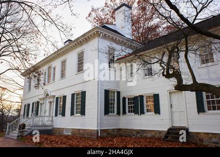 Le manoir Ford de style géorgien a été le siège de George Washington de décembre 1779 à juin 1780 pendant la guerre d'indépendance américaine.Morristown.New Jersey.USA Banque D'Images