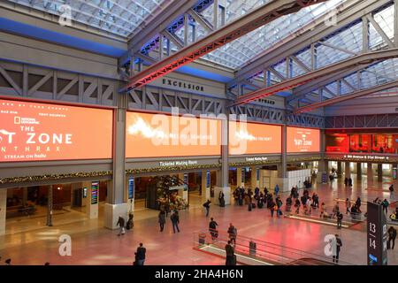 Vue intérieure du Moynihan train Hall à Penn Station.Midtown Manhattan.New York City.USA Banque D'Images