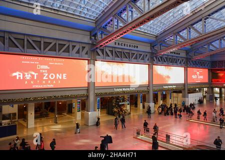 Vue intérieure du Moynihan train Hall à Penn Station.Midtown Manhattan.New York City.USA Banque D'Images