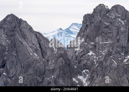 vue depuis le seefelder spitze vers les alpes, seefeld, tyrol, autriche Banque D'Images