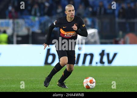 Stadio Olimpico, Rome, Italie.09th décembre 2021.Europa League football, SS Lazio versus Galatasaray; Sofiane Feghouli de Galatasaray crédit: Action plus Sports/Alay Live News Banque D'Images