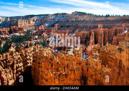 Bryce Canyon Amphitheatre et les plus impressionnants Vistas de la Rim Trail, parc national de Bryce Canyon, Utah Banque D'Images