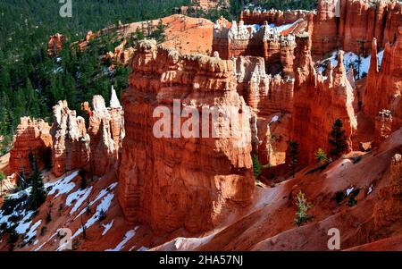 Bryce Canyon Amphitheatre et les plus impressionnants Vistas de la Rim Trail, parc national de Bryce Canyon, Utah Banque D'Images