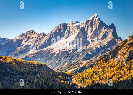 civetta montagne et staulanza pass, vallée de fiorentina, selva di cadore, belluno, veneto, italie Banque D'Images