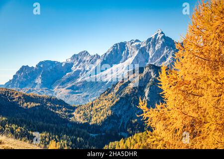 civetta montagne et staulanza pass, vallée de fiorentina, selva di cadore, belluno, veneto, italie Banque D'Images