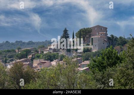 Village du Sud de la France, Provence, Lubéron Banque D'Images