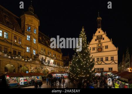 marché de noël à rothenburg od tauber, bavière, allemagne Banque D'Images