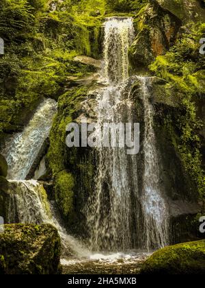 triberg,cascade,forêt noire,bade-wurtemberg,allemagne Banque D'Images