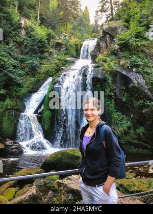 triberg,cascade,forêt noire,bade-wurtemberg,allemagne Banque D'Images