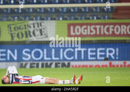 TILBURG, PAYS-BAS - JANVIER 10 : Nikolaos Michelis de Willem II semble abattu lors du match hollandais entre Willem II et SC Cambuur au Koning Willem II Stadion le 10 janvier 2021 à Tilburg, pays-Bas (photo de Geert van Erven/Orange Pictures) Banque D'Images