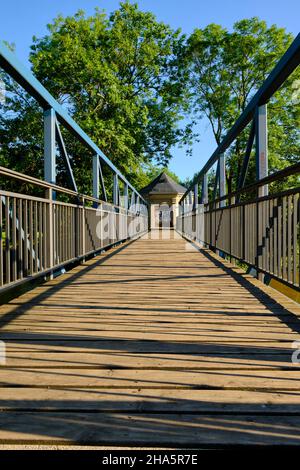 dreierbrücke sur l'elster blanc à zeitz; burgenlandkreis; saxe-anhalt; allemagne Banque D'Images