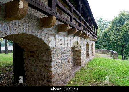 mur de ville et portes de la ville à zeitz, burgenlandkreis, saxe-anhalt, allemagne Banque D'Images