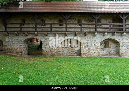 mur de ville et portes de la ville à zeitz, burgenlandkreis, saxe-anhalt, allemagne Banque D'Images