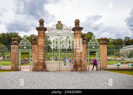 Porte d'entrée de l'Orangerie Gotha, Thuringe, Allemagne Banque D'Images