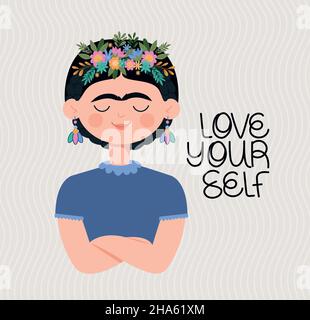 entente frida kahlo Illustration de Vecteur