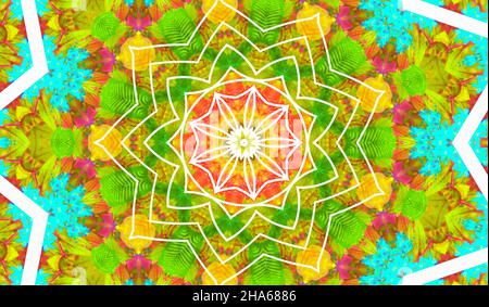 mandala,composition de fleurs Banque D'Images