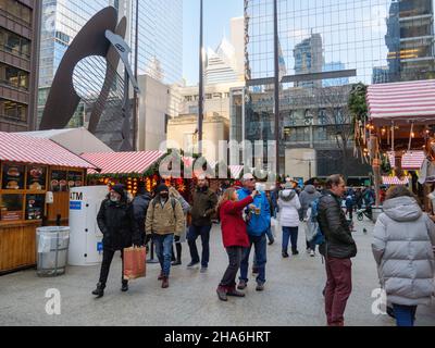 Chicago Christkindlmarket à Daley Plaza. Banque D'Images