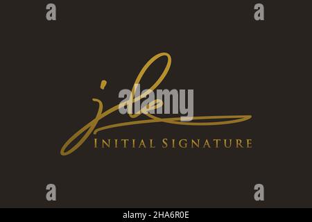 Modèle de logo JK Letter Signature logo élégant.Illustration du vecteur de lettrage calligraphique dessiné à la main. Illustration de Vecteur