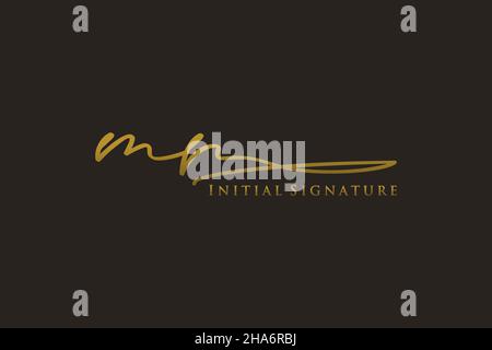 MODÈLE DE logo SIGNATURE DE LETTRE MR logo élégant.Illustration du vecteur de lettrage calligraphique dessiné à la main. Illustration de Vecteur