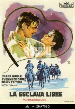 CLARK PIGNON et YVONNE DE CARLO en GROUPE D'ANGES / LA ESCLAVA LIBRE (en Espagne) 1957 réalisateur RAOUL WALSH roman Robert Penn Warren musique Max Steiner Warner Bros. Banque D'Images