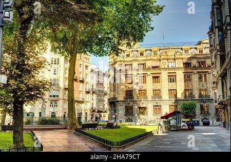 Paysage urbain de Bilbao, HDR image Banque D'Images