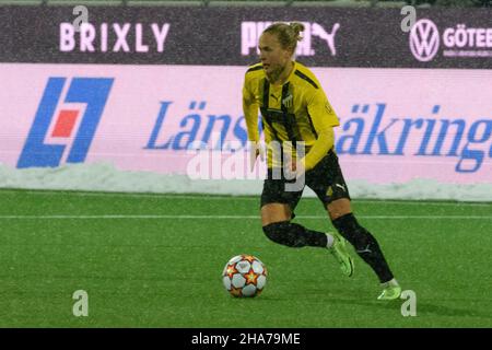 Göteborg, Suède.04th décembre 2021.Hisingen Arena, Göteborg, Swed Filippa Curmark (9 BK Hacken) lors du match de l'UEFA Womens Champions League dans le groupe D entre BK Hacken et le FC Bayern Munich le 9 2021 décembre à l'arène Hisingen à Göteborg, Suède Sven Beyrich/SPP crédit: SPP Sport Press photo./Alamy Live News Banque D'Images