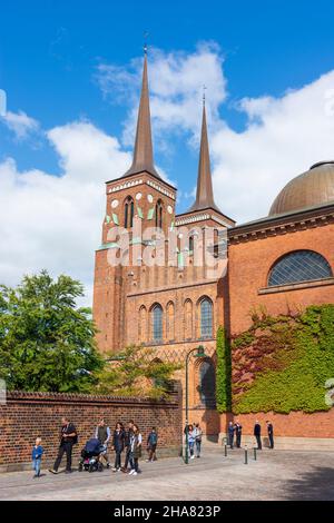 Roskilde : Cathédrale de Roskilde, à Roskilde, en Zélande, Sealand, Sjaelland,Danemark Banque D'Images