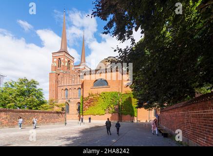 Roskilde : Cathédrale de Roskilde, à Roskilde, en Zélande, Sealand, Sjaelland,Danemark Banque D'Images