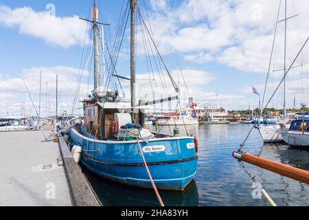 Roskilde: marina, Roskilde Fjord, à Roskilde, ZELANDE, Sealand,Sjaelland, Danemark Banque D'Images