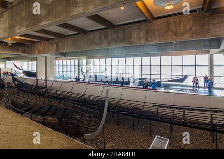 Roskilde : Musée des navires vikings (Vikingeskibsmuseet), Skuldelev, à Roskilde, en Zélande, Sealand,Sjaelland, Danemark Banque D'Images