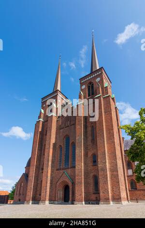 Roskilde : Cathédrale de Roskilde, à Roskilde, en Zélande, Sealand, Sjaelland,Danemark Banque D'Images