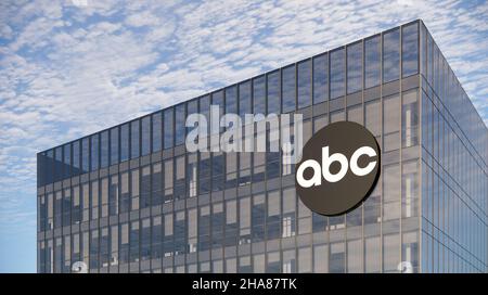 New York, NY, États-Unis.17 octobre 2021, usage éditorial seulement, 3D CGI.ABC American Broadcasting Company est multinationale commerciale Broadcast Television ne Banque D'Images