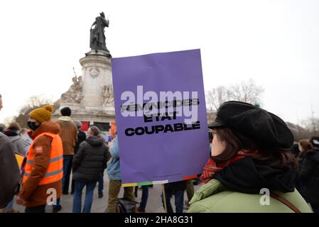 Rassemblement à Paris du front populaire écologique, de choisir le candidat de l'Union de gauche pour le Président 2022, et de quitter le productiviste Banque D'Images